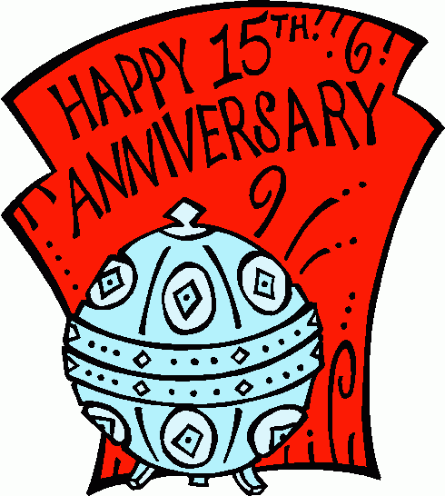 490x546 Happy 15th Anniversary Clipart