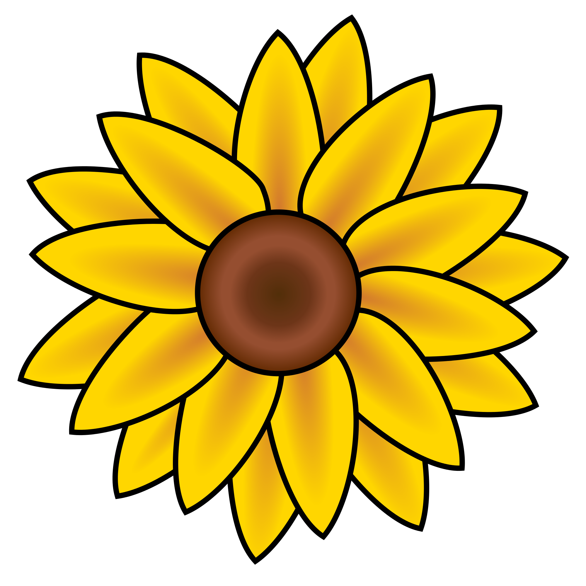 2000x2000 Filesunflower Clip Art.svg