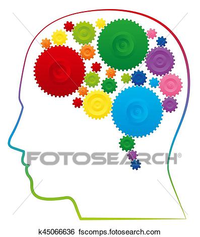 397x470 Clip Art Of Brain Ingenuity Creativity Machine K45066636