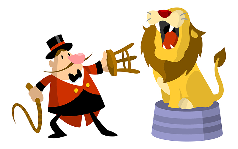 800x500 Free Circus Lion Clipart Image