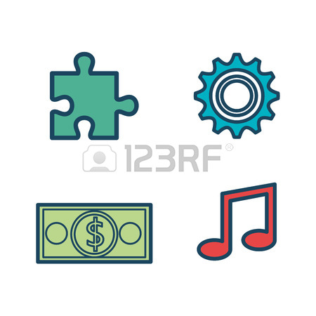 450x450 Set Creativity Digital Design Vector Illustration Royalty Free