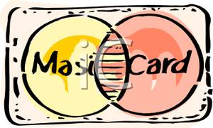 300x180 Credit Card With A Red And Yellow Logo Clip Art Image