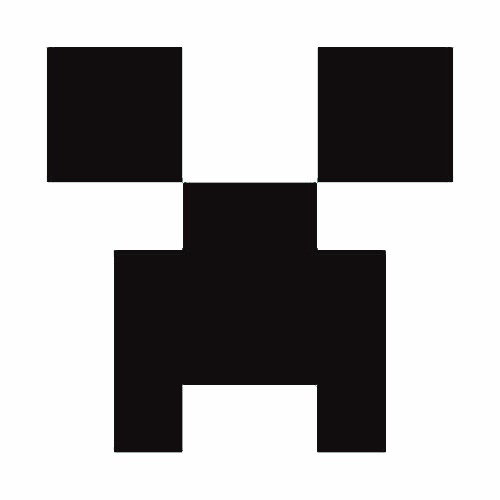 500x500 Minecraft Creeper Silhouette Outline Stencil Clip Art T Shirt