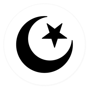 300x300 Islam Crescent Moon And Star Sign Car Bumper Sticker Decal 4 X 4