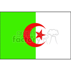 300x300 Royalty Free Flag Of Algeria Crescent Moon Amp Star 148572 Vector