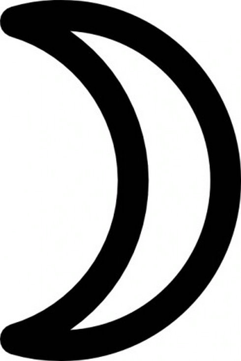 490x733 Crescent Moon Face Clipart