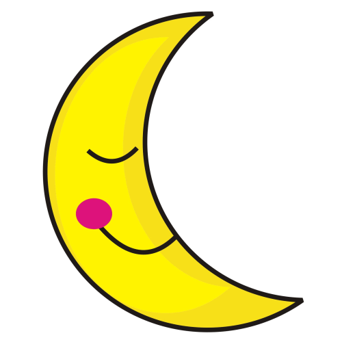 500x500 Black Crescent Moon Clip Art