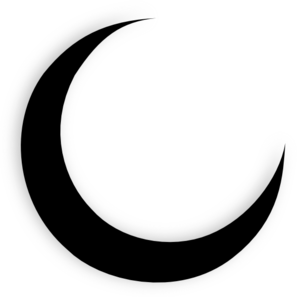 297x297 Crescent Moon Black Clip Art