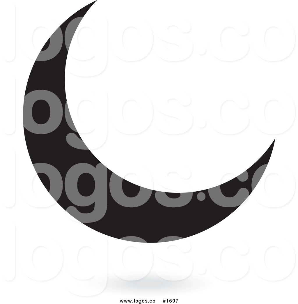 1024x1044 Royalty Free Silhouetted Black Crescent Moon And Shadow Logo By