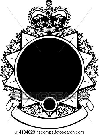 345x470 Clip Art Of Illustration, Lineart, Crest U14104828