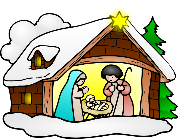 600x468 Nativity Scene Clip Art