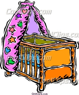 258x308 Baby's Crib Clip Art