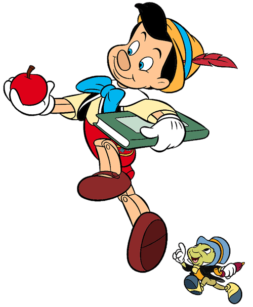 500x607 Pinocchio And Jiminy Cricket Clip Art Disney Clip Art Galore