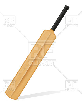 311x400 Diagonal Cricket Bat Royalty Free Vector Clip Art Image