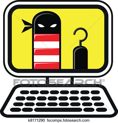 450x467 Clipart Of Cyber Crime K8171290