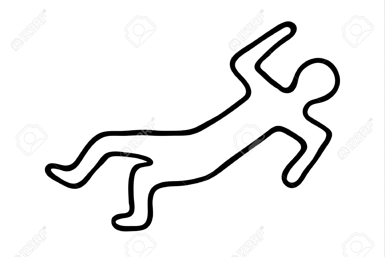 1300x870 Chalk Outline Of A Dead Body Royalty Free Cliparts, Vectors,