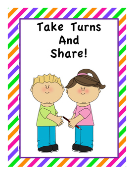 271x350 Bright Lined Amp Colorful Classroom Ruleprocedure Posters With Cute