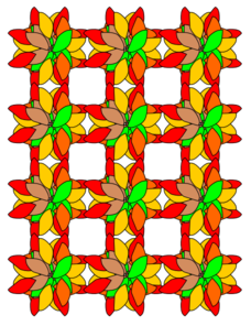 228x296 Criss Cross Flower Design Clip Art