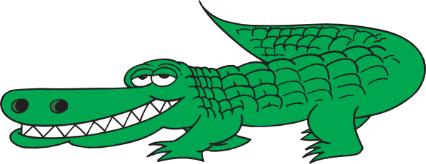 600x232 Crocodile Clip Art