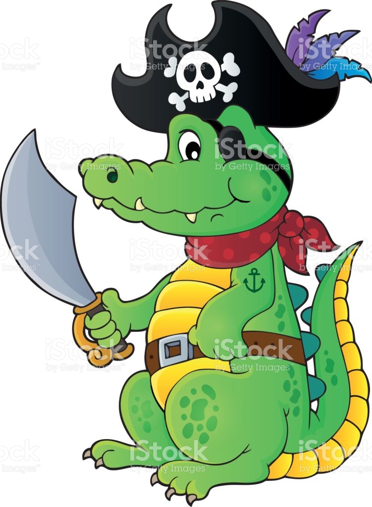 751x1024 Crocodile Clipart Pirate