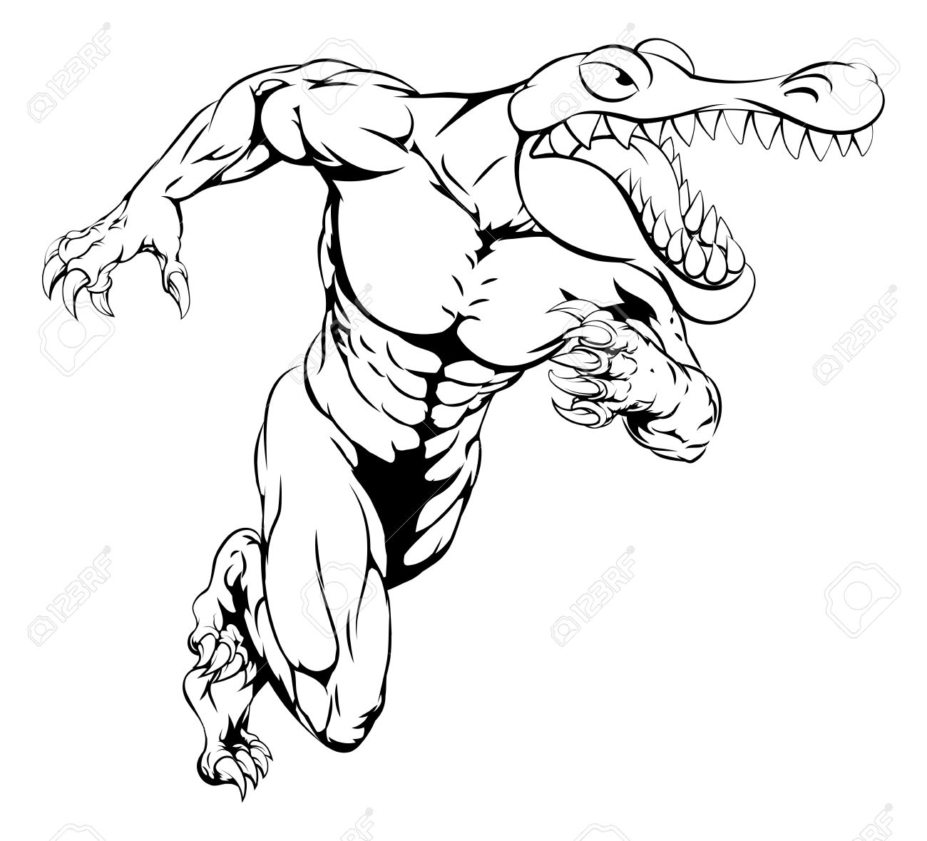 1300x1179 Drawn Crocodile Mascot