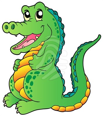 354x400 Dock Clipart Crocodile