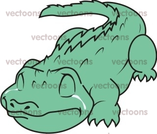 320x274 Sad Crocodile Illustration