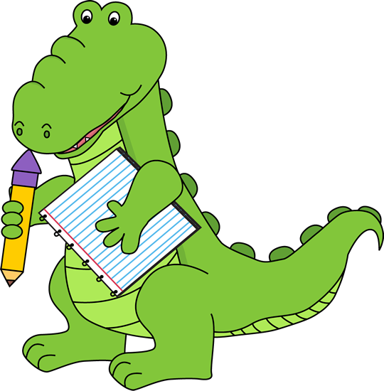 540x550 School Alligator Clip Art