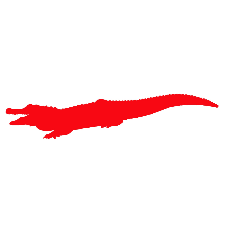 800x800 Cartoon Croc Crocodile Reptile Silhouette Jdm Car Sticker Truck
