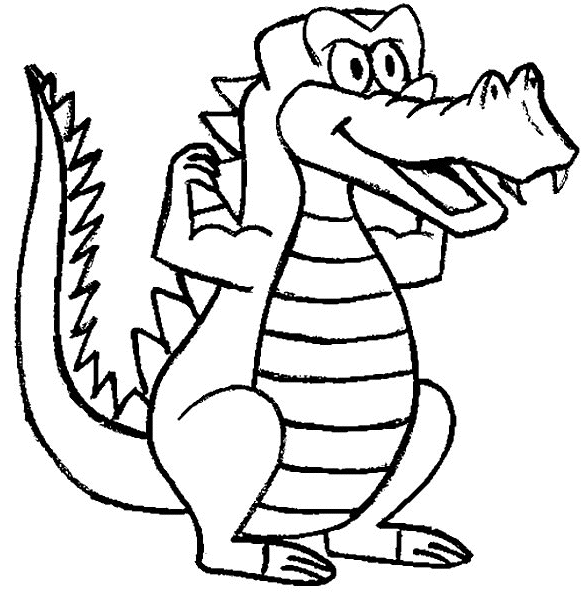585x603 Crocodile Outline Clipart Panda