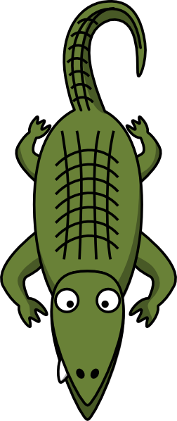 252x598 Crocodile Alligator Outline Clipart Kid 2