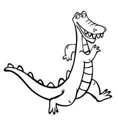 Crocodile Outline | Free download on ClipArtMag