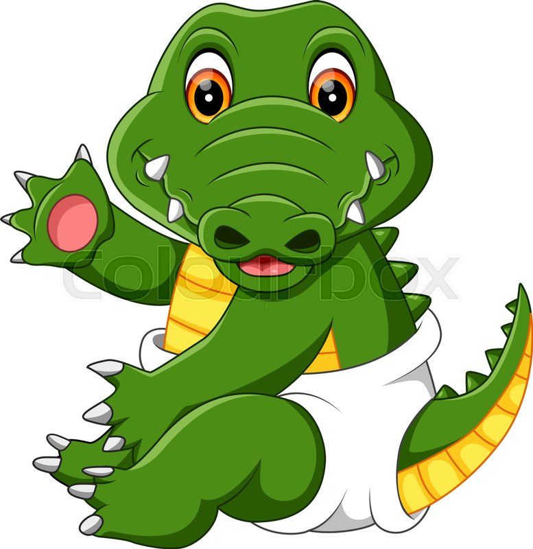 777x800 Funny Crocodile Cartoon Stock Vector Colourbox