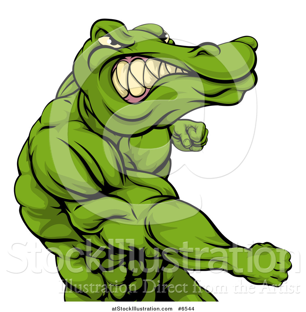 1024x1044 Vector Illustration Of A Tough Muscular Crocodile Or Alligator Man