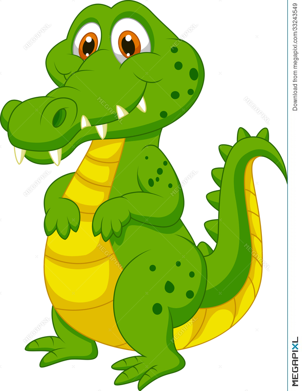617x800 Cute Crocodile Cartoon Illustration 33243549
