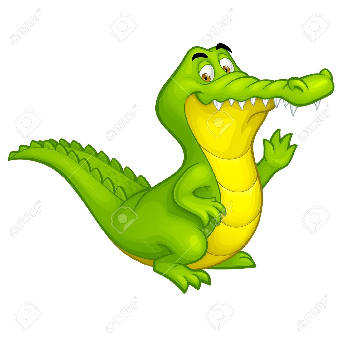 1300x1300 Cute Crocodile Illustration