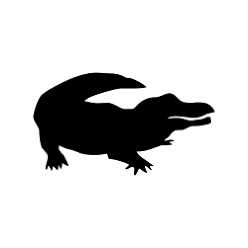 500x500 Crocodile Silhouette