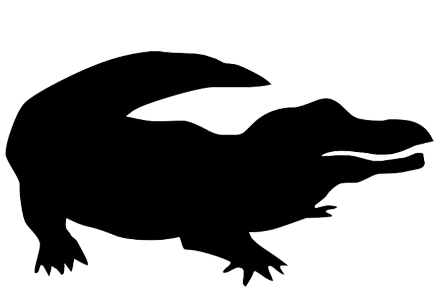 886x607 Crocodile Clipart Shadow