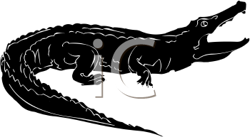 350x193 Crocodile Clipart Silhouette