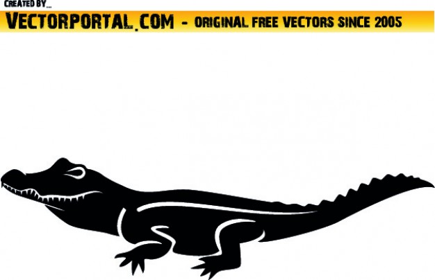 626x404 Lateral Croc Clipart Vector Free Download