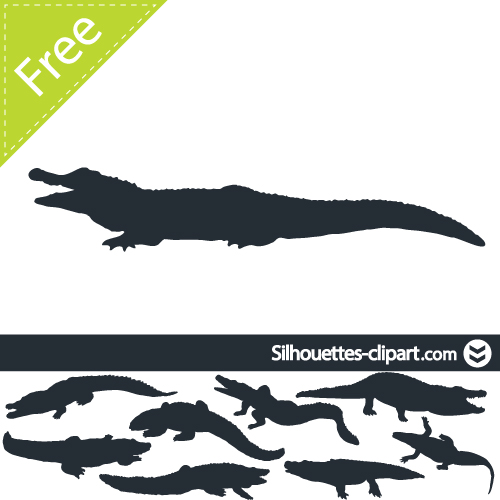 500x500 Vector Crocodile Silhouette Suroboyo Crocodile