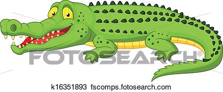 450x186 Clipart Of Crocodile Cartoon K16351893