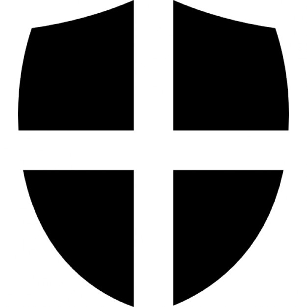 626x626 Shield With Cross Icons Free Download