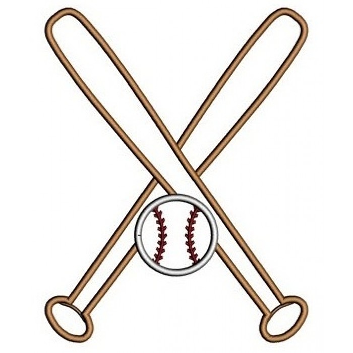 700x700 Baseball Bats Crossed