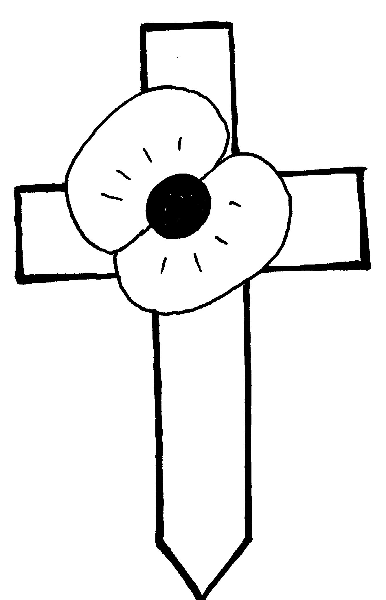 1334x2071 Remembrance Day Poppy Clipart Black And White
