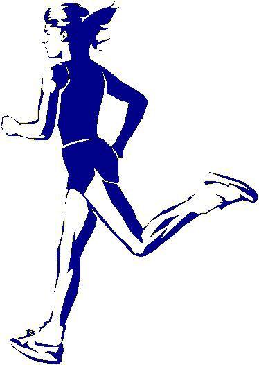 374x526 Girl Runner Clip Art