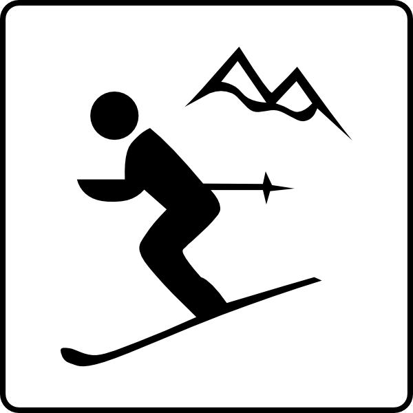 600x600 Hotel Icon Near Ski Area Clip Art