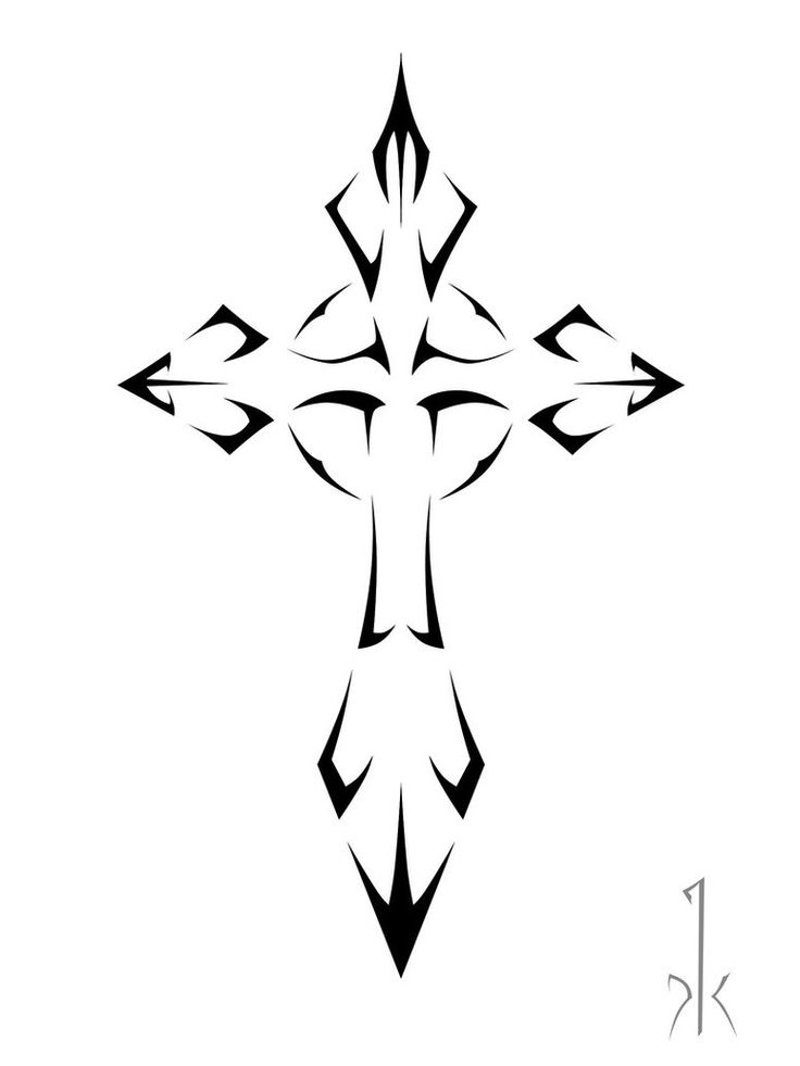 736x981 Drawn Cross Tribal