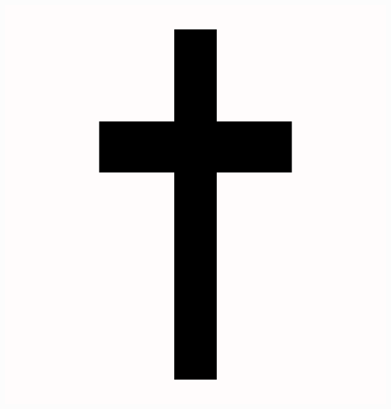 570x597 Cross Clipart Black And White