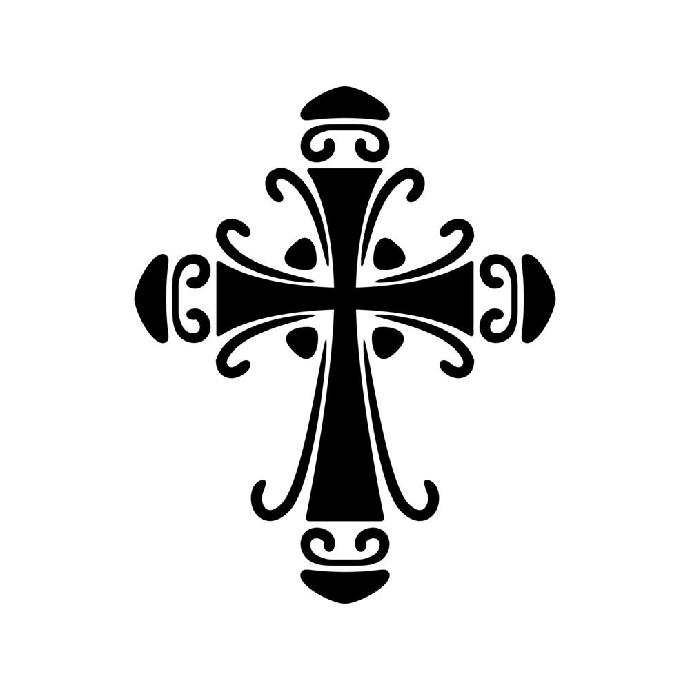 1000x1000 Ornate Cross Stencil Stenciling, Cricut And Silhouettes